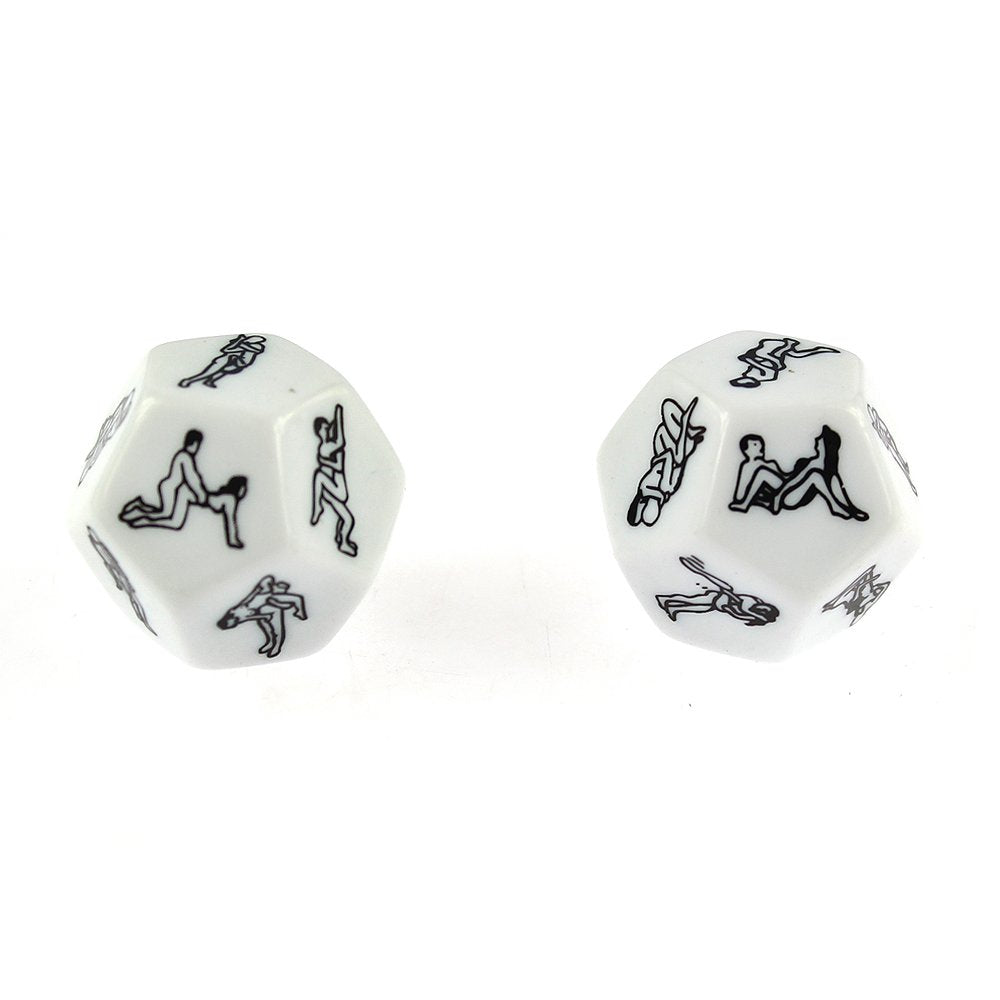 2-Pack Funny Sex Position Dice Set for Couples – 12-Sided Challenge Game with Drinking & Housework Tasks
