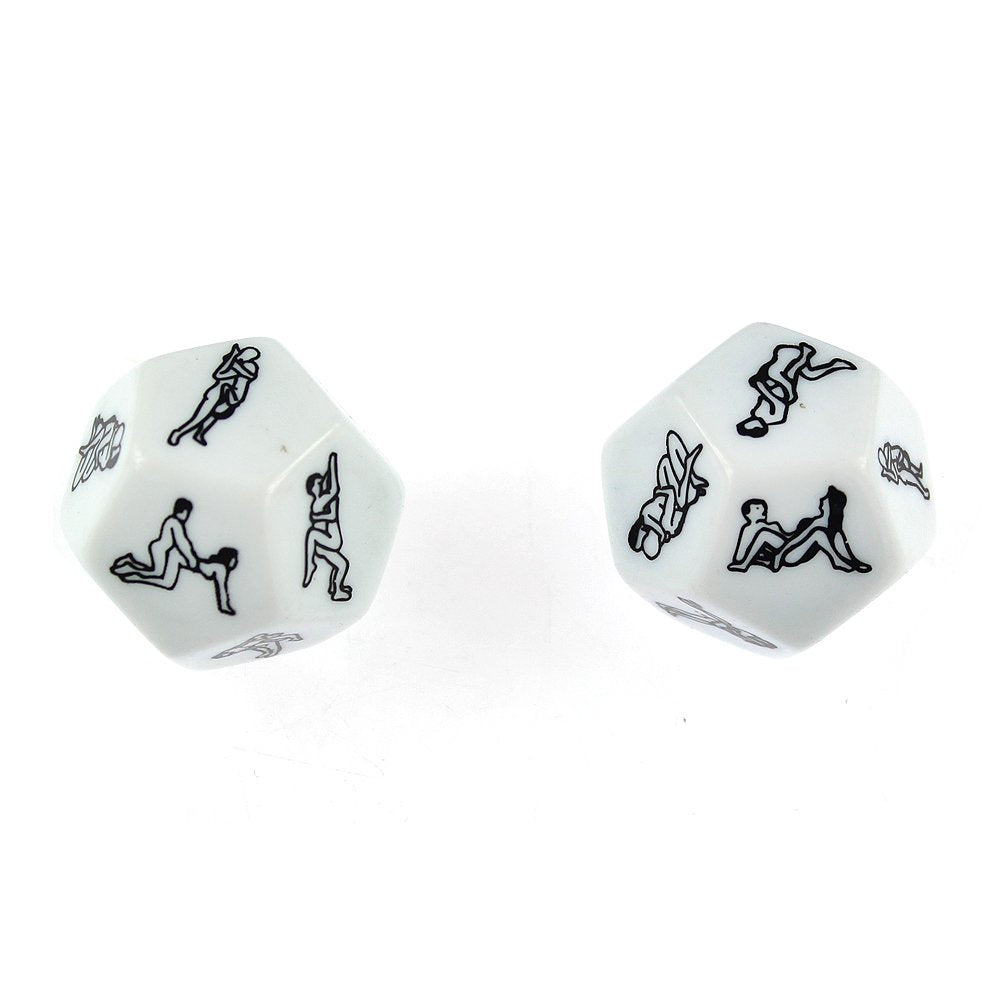 2-Pack Funny Sex Position Dice Set for Couples – 12-Sided Challenge Game with Drinking & Housework Tasks