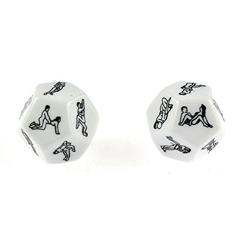 2-Pack Funny Sex Position Dice Set for Couples – 12-Sided Challenge Game with Drinking & Housework Tasks