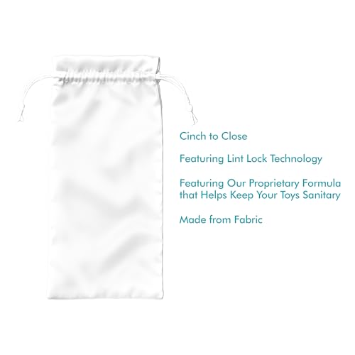 Blush 12.25-Inch Lint-Free Cotton Drawstring Bag for Sex Toy Storage and Travel