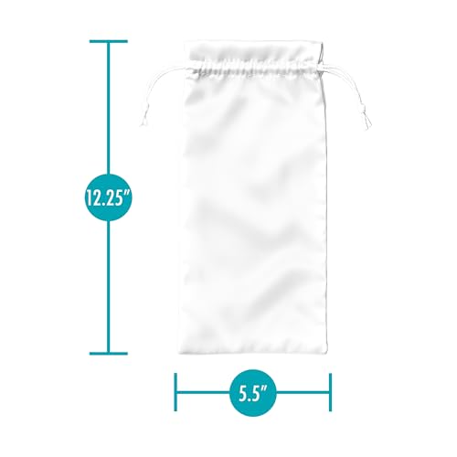 Blush 12.25-Inch Lint-Free Cotton Drawstring Bag for Sex Toy Storage and Travel