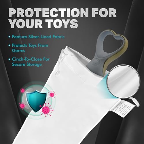Blush 12.25-Inch Lint-Free Cotton Drawstring Bag for Sex Toy Storage and Travel
