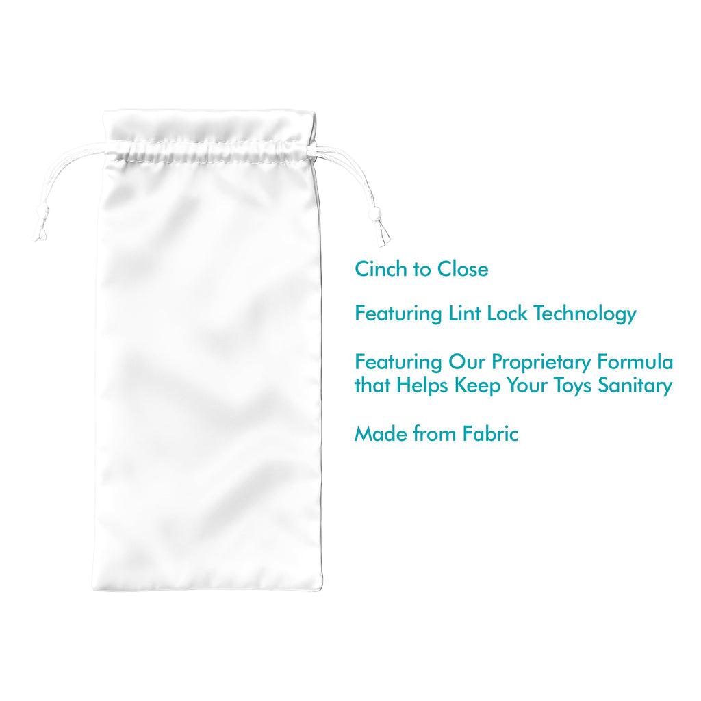 Blush 12.25-Inch Lint-Free Cotton Drawstring Bag for Sex Toy Storage and Travel