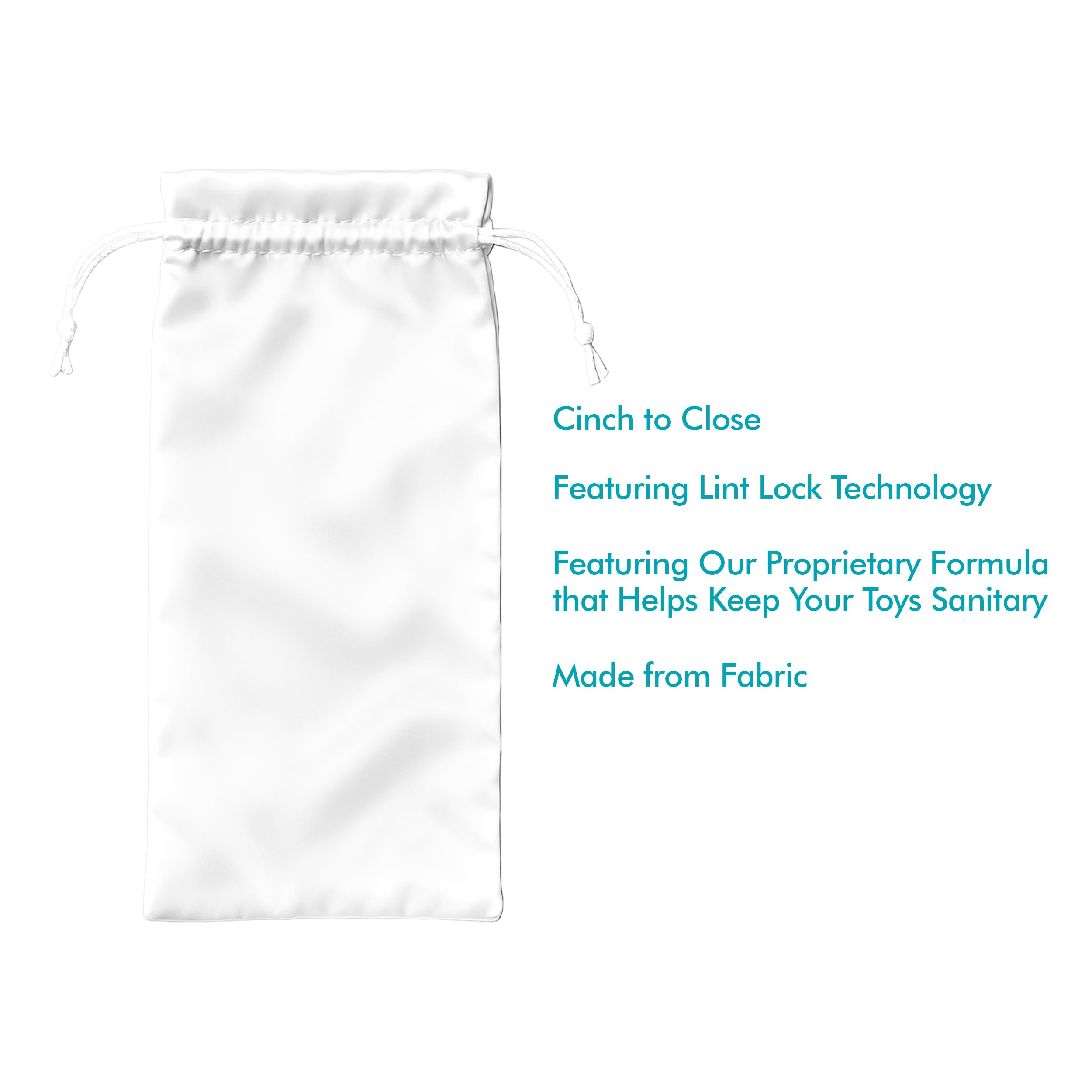 Blush 12.25-Inch Lint-Free Cotton Drawstring Bag for Sex Toy Storage and Travel