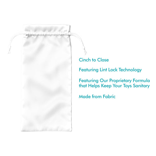 Blush 12.25-Inch Lint-Free Cotton Drawstring Bag for Sex Toy Storage and Travel