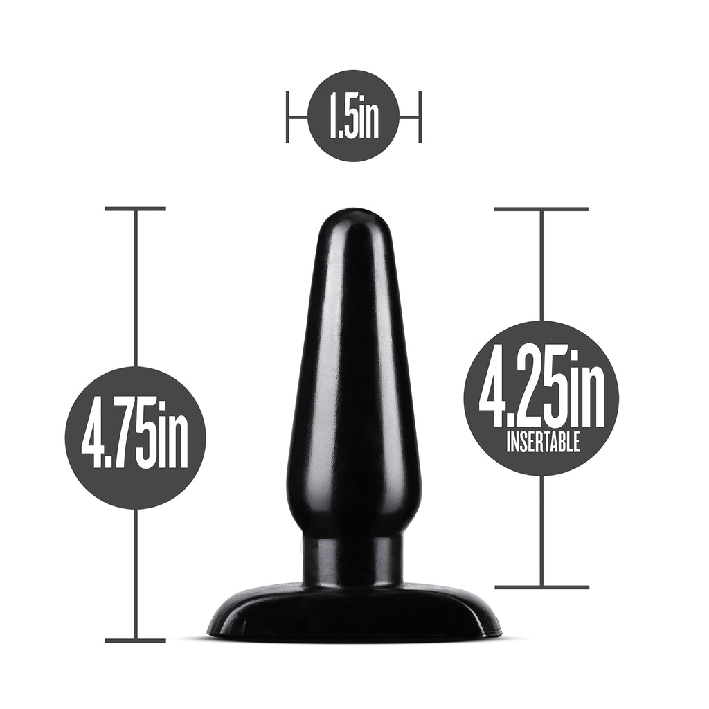 Blush Anal Adventures Orb Butt Plug – Tapered Anal Trainer with Flared Safety Base, 4.75"