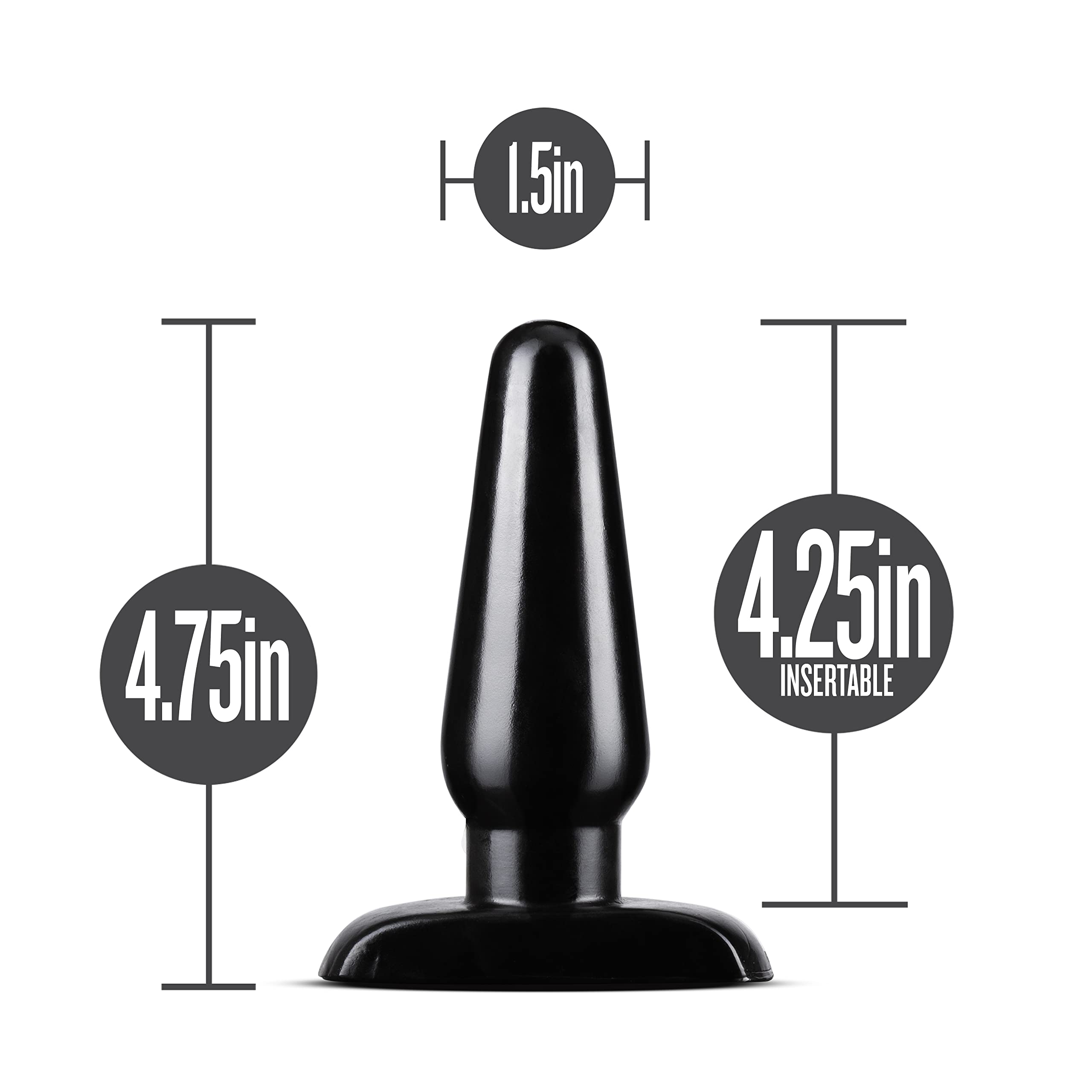 Blush Anal Adventures Orb Butt Plug – Tapered Anal Trainer with Flared Safety Base, 4.75"