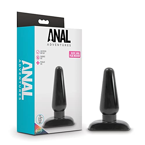 Blush Anal Adventures Orb Butt Plug – Tapered Anal Trainer with Flared Safety Base, 4.75"