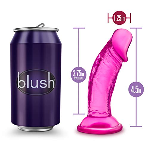 Blush B Yours Sweet n Small Realistic Dildo – 4.5 Inch Pink PVC Suction Cup Toy