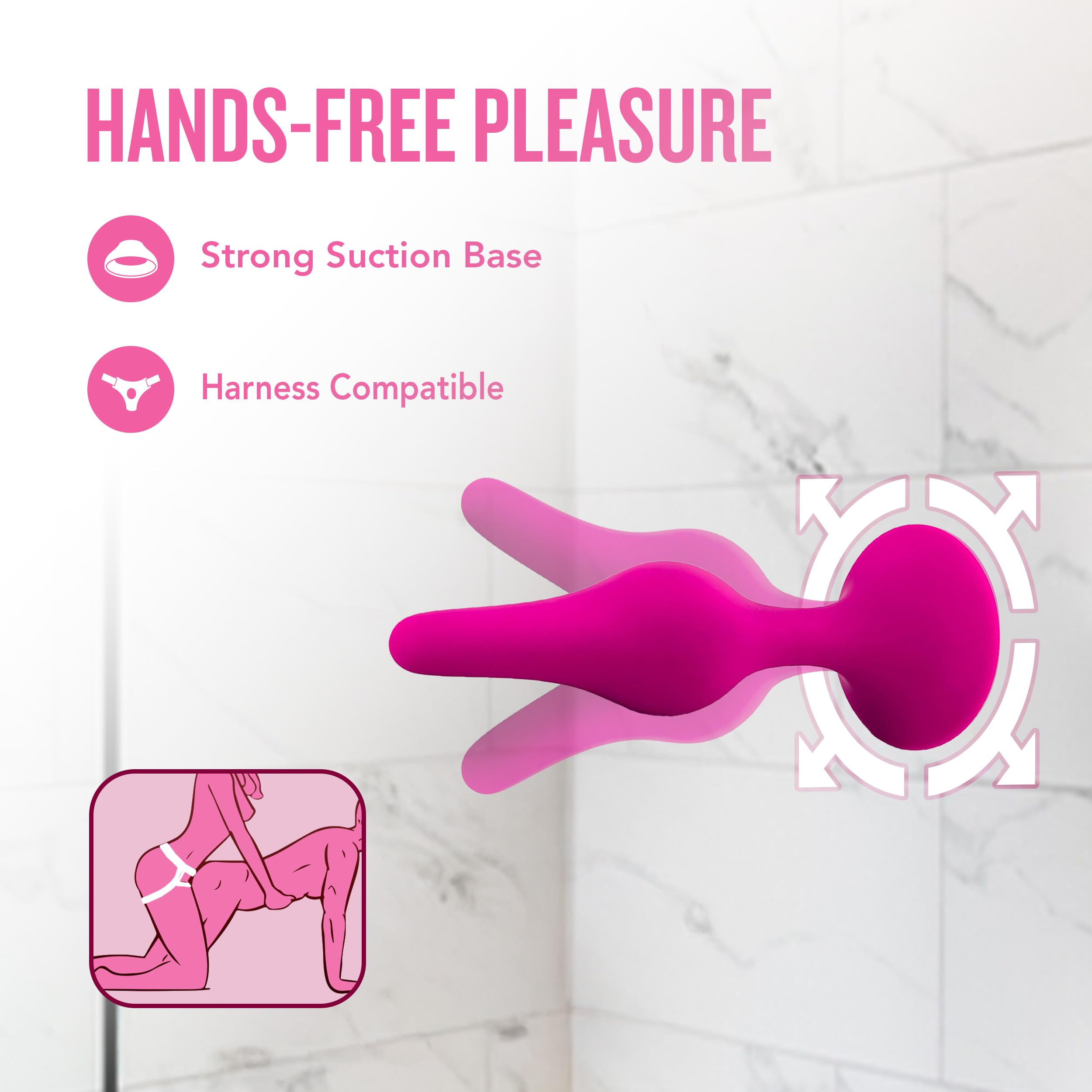 Blush Luxe Beginner Silicone Butt Plug 3.25" - Soft Tapered Anal Trainer with Suction Base, Pink