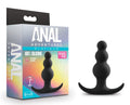 Blush Novelties Anal Adventures 3-Inch Silicone Anal Beads Butt Plug for Beginners - Black