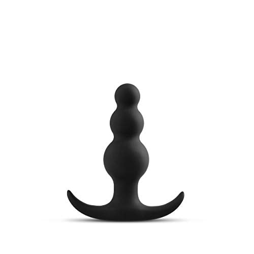 Blush Novelties Anal Adventures 3-Inch Silicone Anal Beads Butt Plug for Beginners - Black