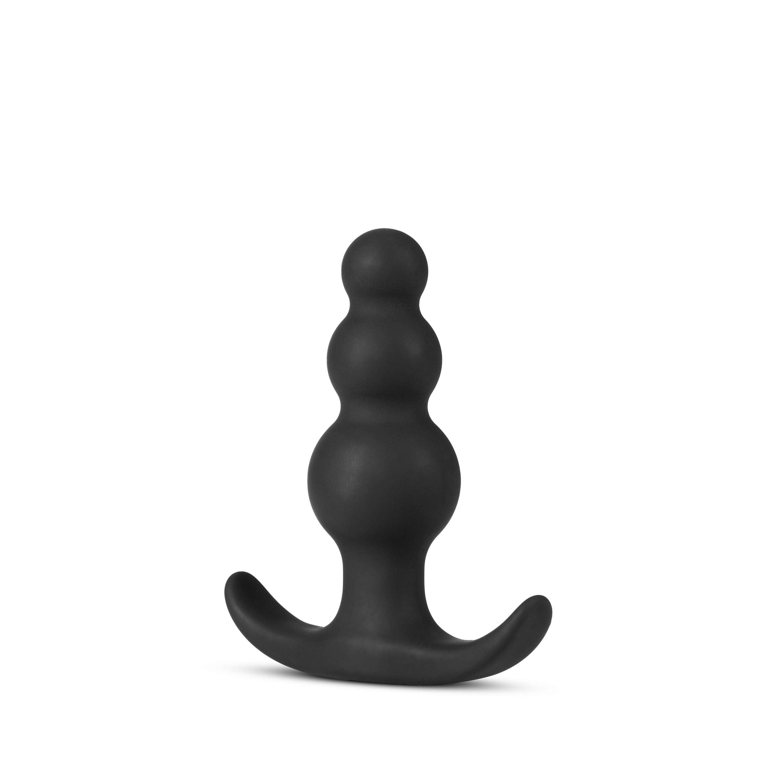 Blush Novelties Anal Adventures 3-Inch Silicone Anal Beads Butt Plug for Beginners - Black