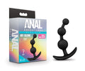 Blush Novelties Anal Adventures Silicone Beads Butt Plug - Small, Flexible, StayPut AnchorTech Base