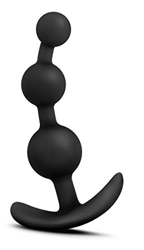 Blush Novelties Anal Adventures Silicone Beads Butt Plug - Small, Flexible, StayPut AnchorTech Base