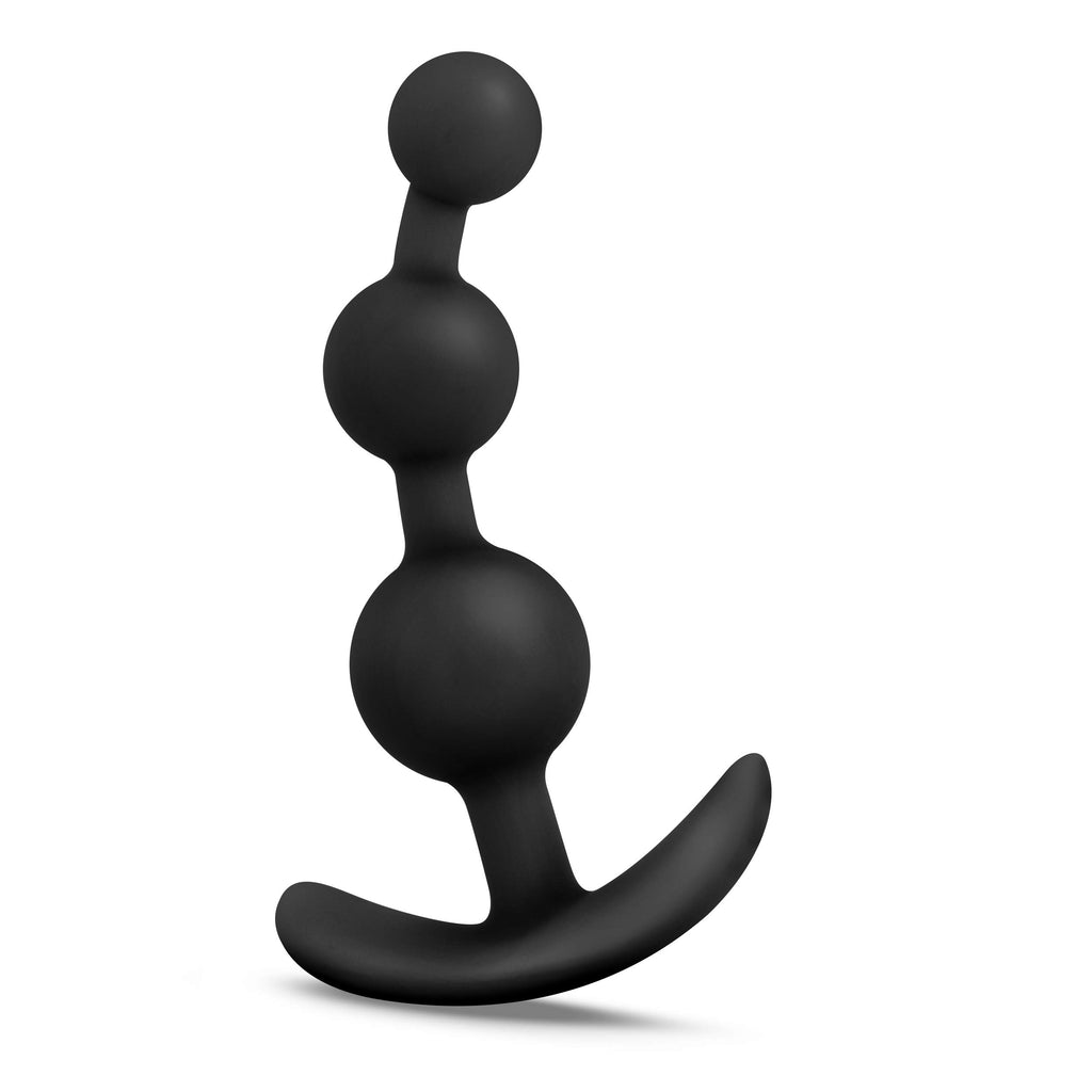 Blush Novelties Anal Adventures Silicone Beads Butt Plug - Small, Flexible, StayPut AnchorTech Base