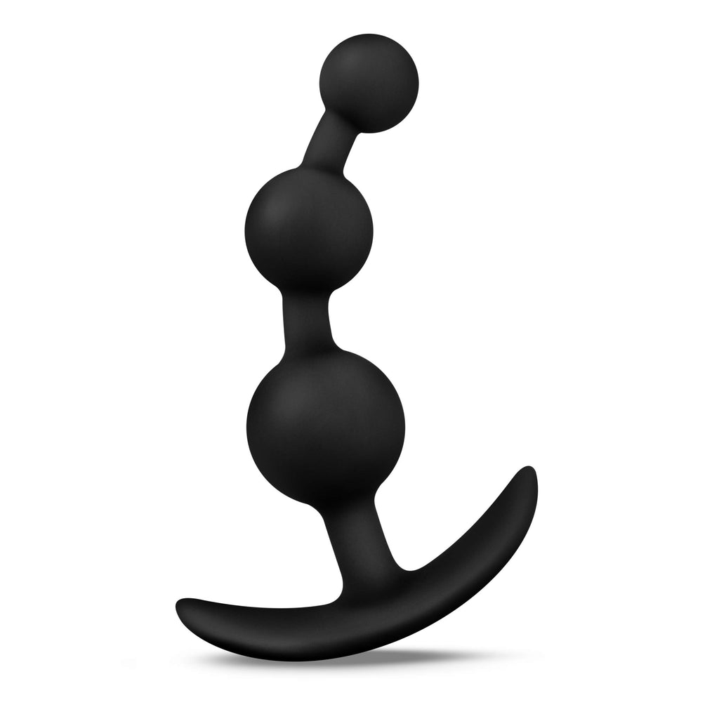 Blush Novelties Anal Adventures Silicone Beads Butt Plug - Small, Flexible, StayPut AnchorTech Base