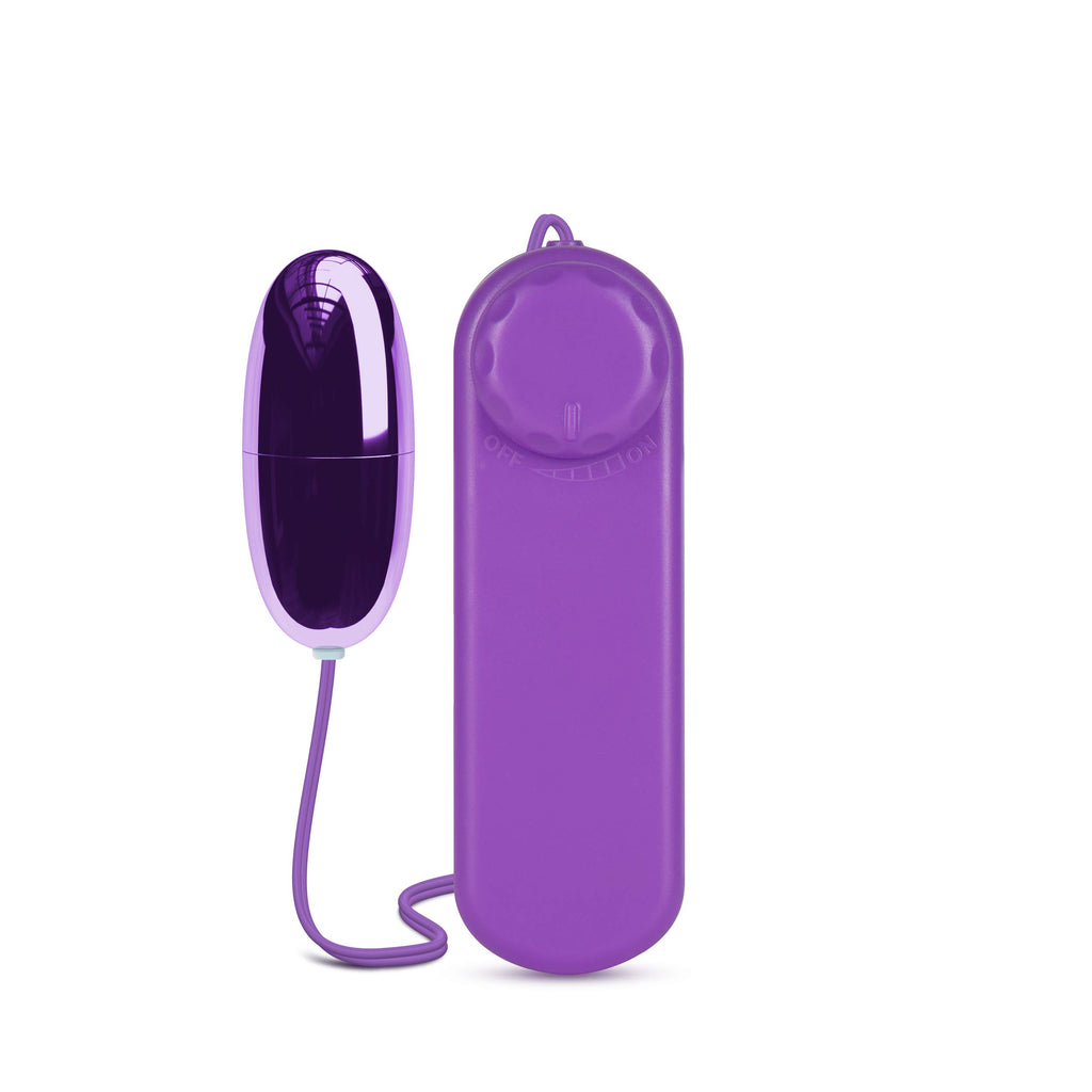 Blush Novelties B Yours Power Bullet Vibrator - Remote Control, Waterproof, Multi-Speed for Clitoral, Vaginal, Nipple Stimulation - Purple