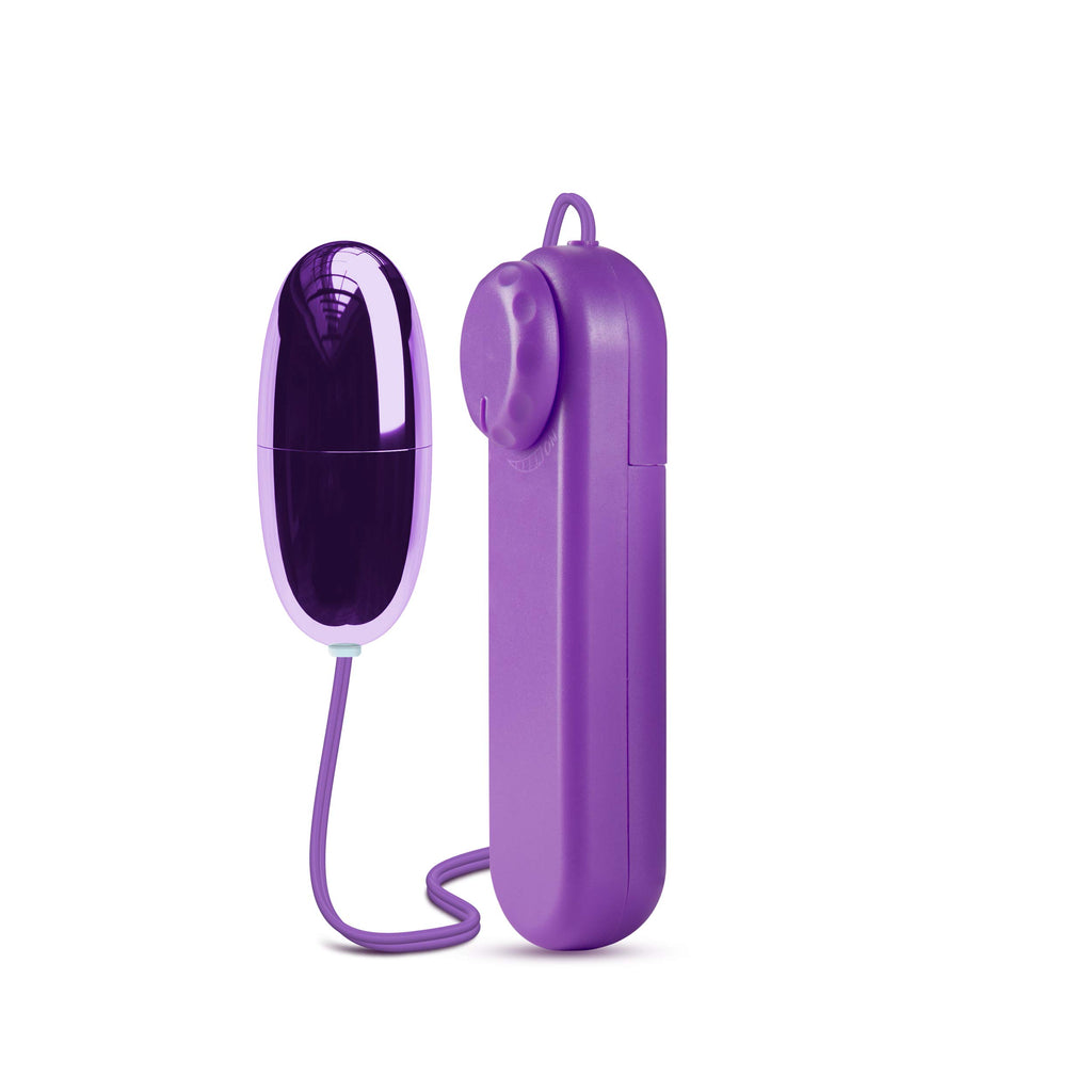 Blush Novelties B Yours Power Bullet Vibrator - Remote Control, Waterproof, Multi-Speed for Clitoral, Vaginal, Nipple Stimulation - Purple