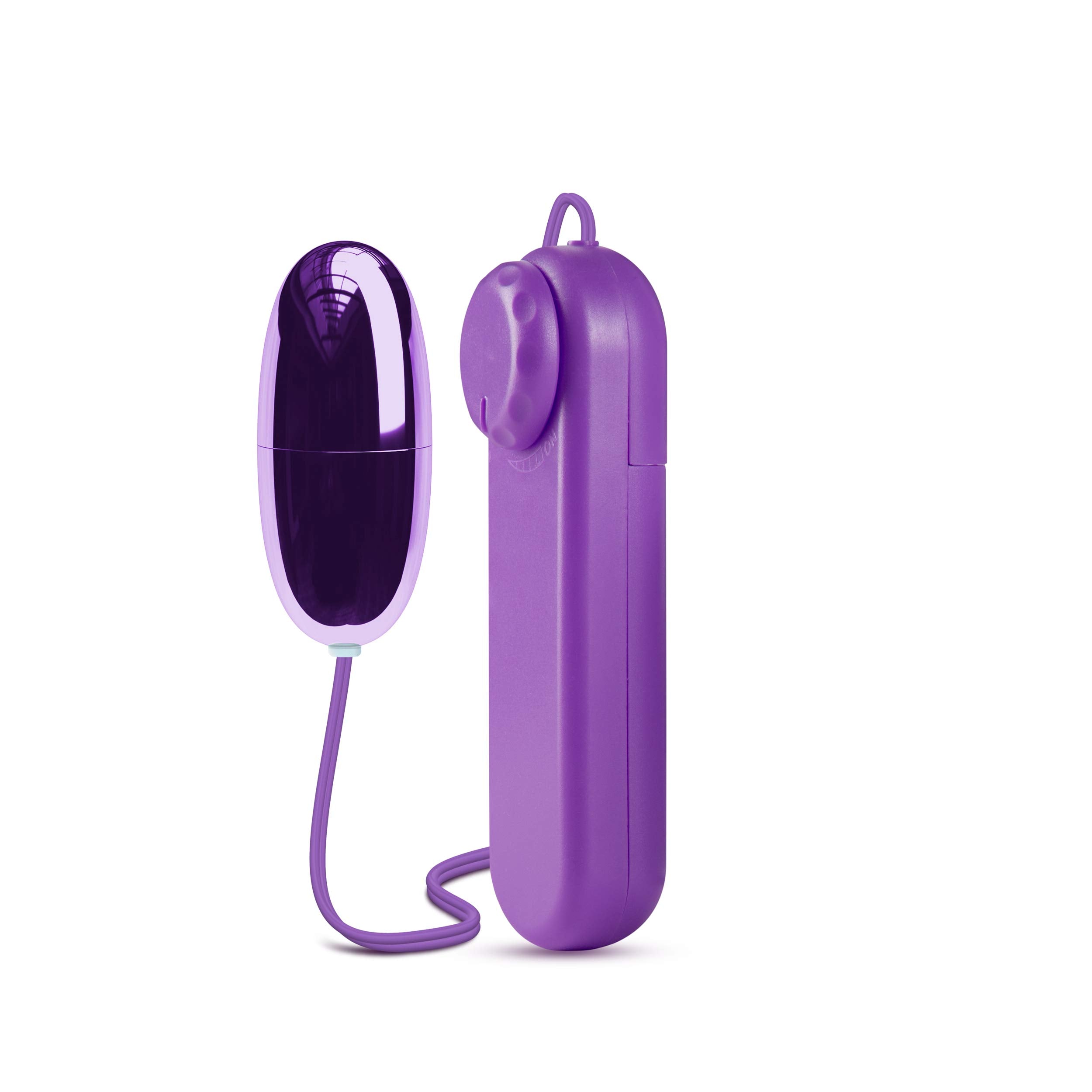 Blush Novelties B Yours Power Bullet Vibrator - Remote Control, Waterproof, Multi-Speed for Clitoral, Vaginal, Nipple Stimulation - Purple