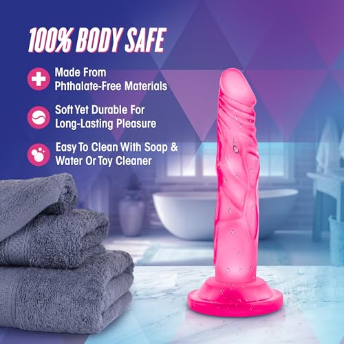 Blush Novelties Naturally Yours Realistic 5 Inch Dildo - Slim, TPE, Suction Cup, Harness Compatible, Pink