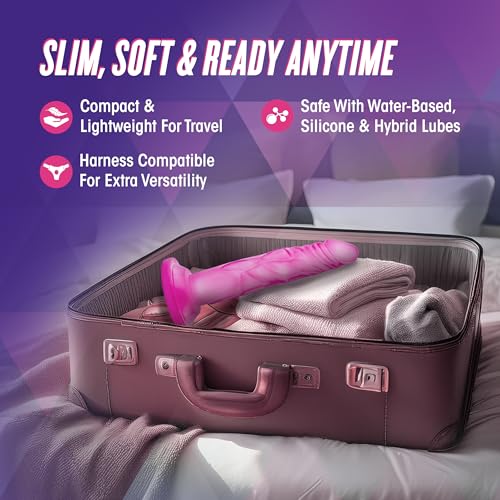Blush Novelties Naturally Yours Realistic 5 Inch Dildo - Slim, TPE, Suction Cup, Harness Compatible, Pink