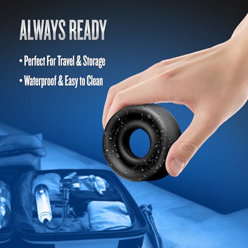 Blush Novelties Performance Silicone Pump Sleeve - Large (Fits 2.25"-2.5" Cylinders) Body-Safe, Durable, Black