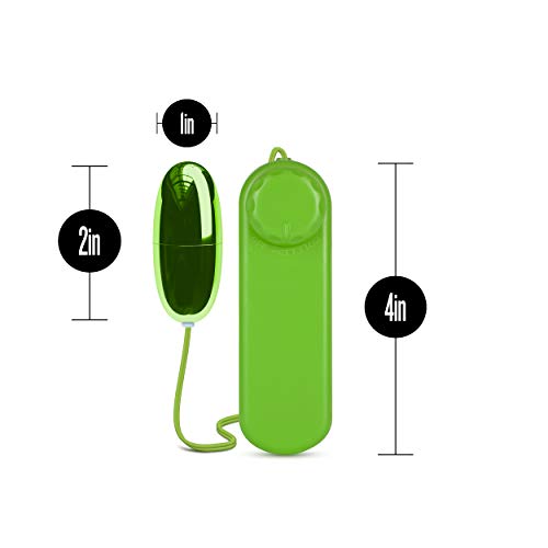 Blush Novelties Power Bullet Vibrator - Lime Mini Egg with Dial Control - Waterproof and Body-Safe