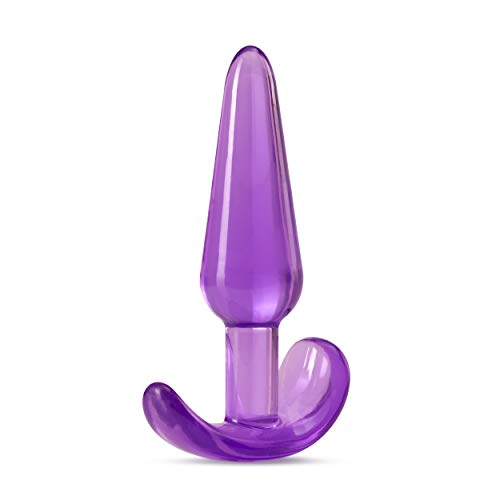Blush Novelties Slim Blue Anal Plug – Soft TPE Beginner Toy with Tapered Tip and Anchor Base, 4.25 Inches