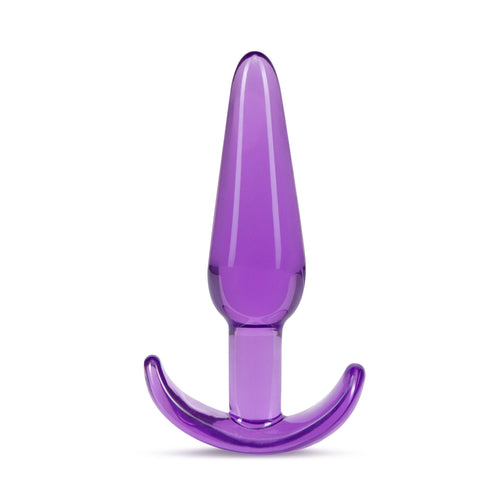 Blush Novelties Slim Blue Anal Plug – Soft TPE Beginner Toy with Tapered Tip and Anchor Base, 4.25 Inches