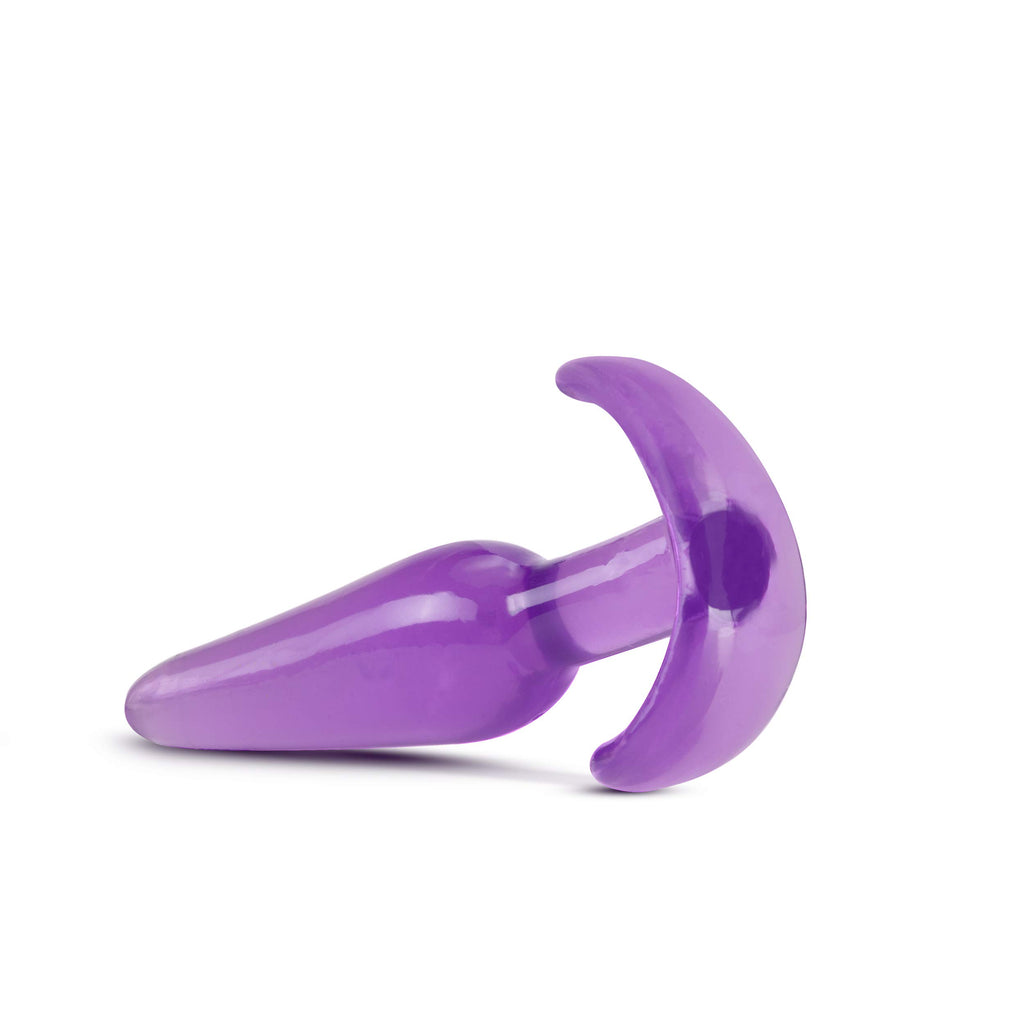 Blush Novelties Slim Blue Anal Plug – Soft TPE Beginner Toy with Tapered Tip and Anchor Base, 4.25 Inches