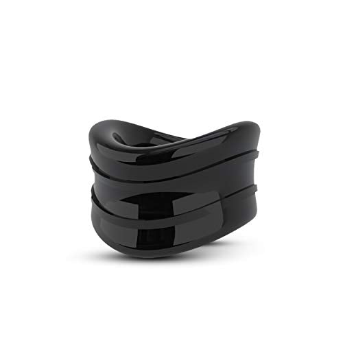 Blush Novelties Snug Beef Ball Stretcher - Black TPE Testicle Stretcher & Cock Ring for Sensation Play