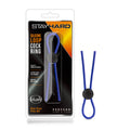 Blush Novelties Stay Hard Liquid Silicone Loop Lasso Cock Ring - Blue, Adjustable & Quick Release