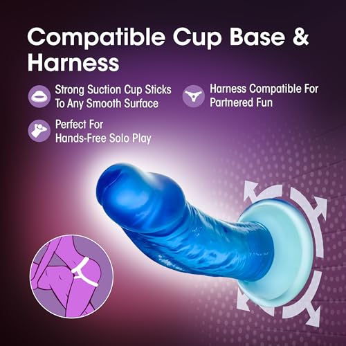 Blush Novelties Sweet n Small 4.5" Soft Realistic Dildo – Clear Blue, Beginner-Friendly with Suction Cup