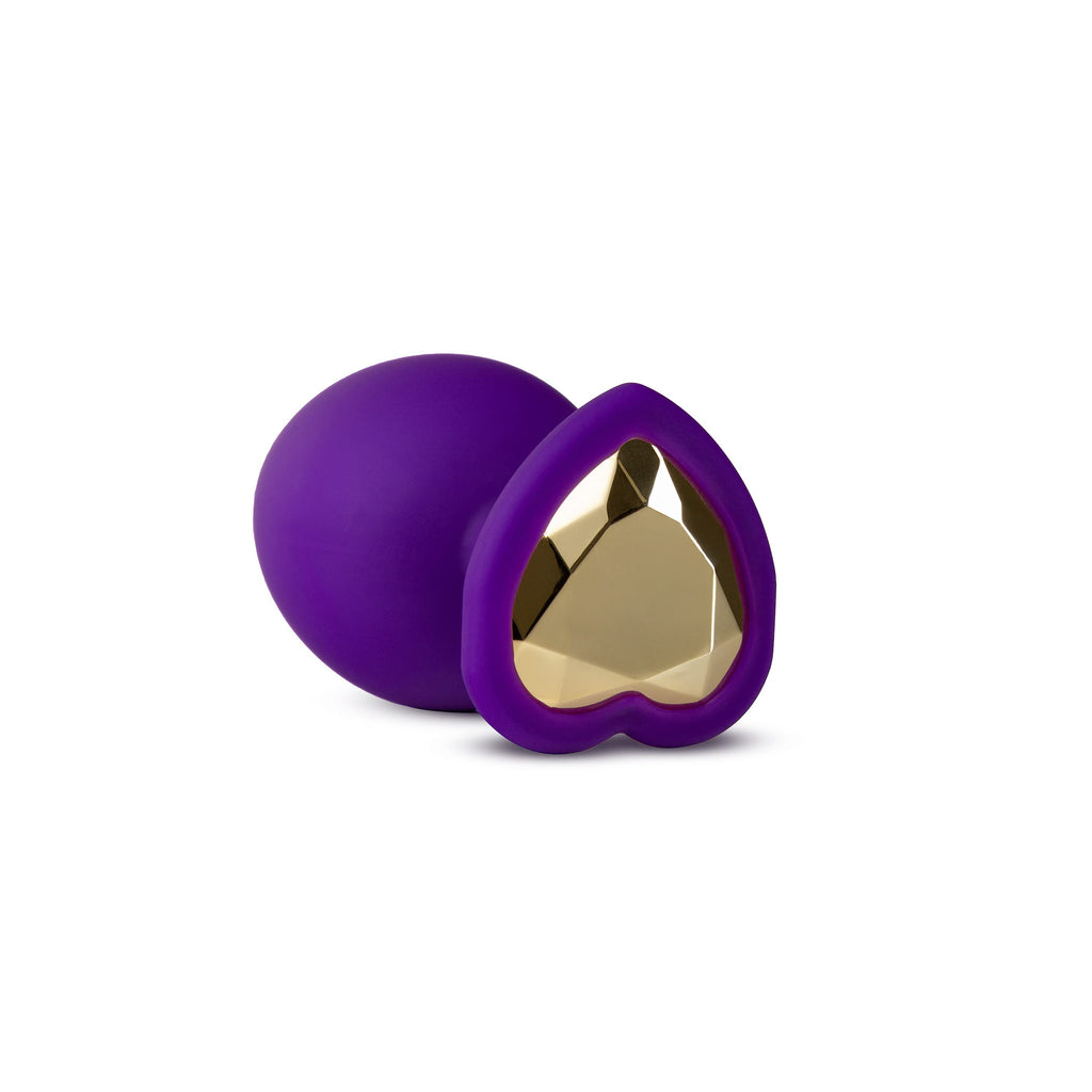 Blush Novelties Temptasia Bling 3 Inch Anal Plug - Purple Silicone Jeweled Butt Plug for Beginners