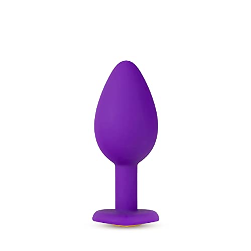 Blush Novelties Temptasia Bling 3 Inch Anal Plug - Purple Silicone Jeweled Butt Plug for Beginners
