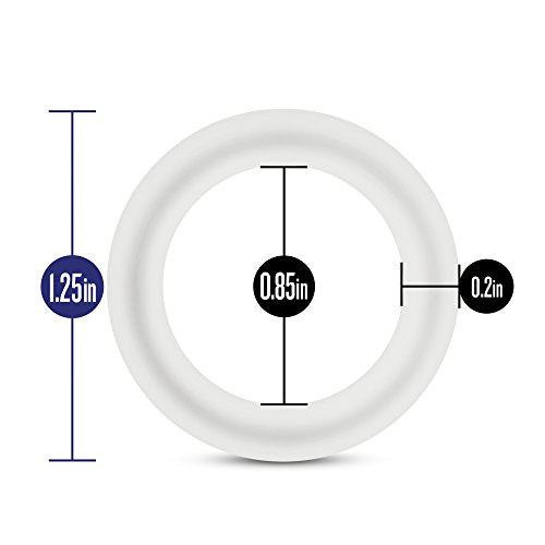 Blush Novelties VS2 Glow-in-the-Dark Silicone Cock Rings Set – 3 Pack, 1.25" Diameter – Erection Enhancing C-Rings for Men & Couples