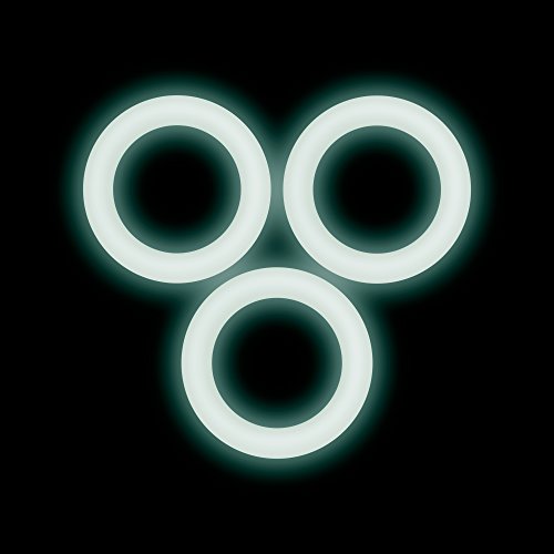 Blush Novelties VS2 Glow-in-the-Dark Silicone Cock Rings Set – 3 Pack, 1.25" Diameter – Erection Enhancing C-Rings for Men & Couples