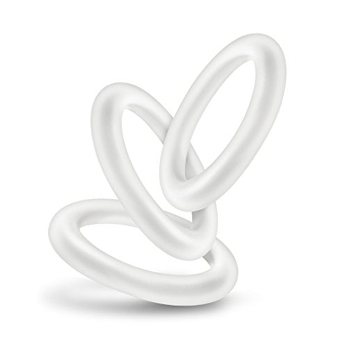 Blush Novelties VS2 Glow-in-the-Dark Silicone Cock Rings Set – 3 Pack, 1.25" Diameter – Erection Enhancing C-Rings for Men & Couples