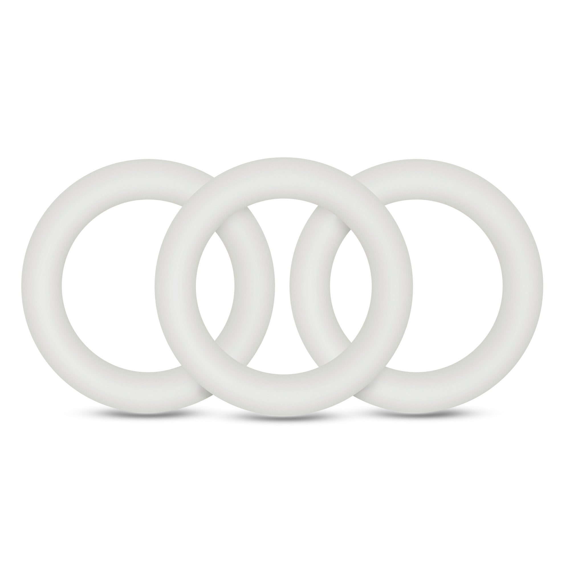 Blush Novelties VS2 Glow-in-the-Dark Silicone Cock Rings Set – 3 Pack, 1.25" Diameter – Erection Enhancing C-Rings for Men & Couples