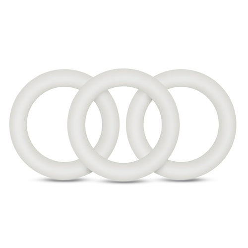 Blush Novelties VS2 Glow-in-the-Dark Silicone Cock Rings Set – 3 Pack, 1.25" Diameter – Erection Enhancing C-Rings for Men & Couples
