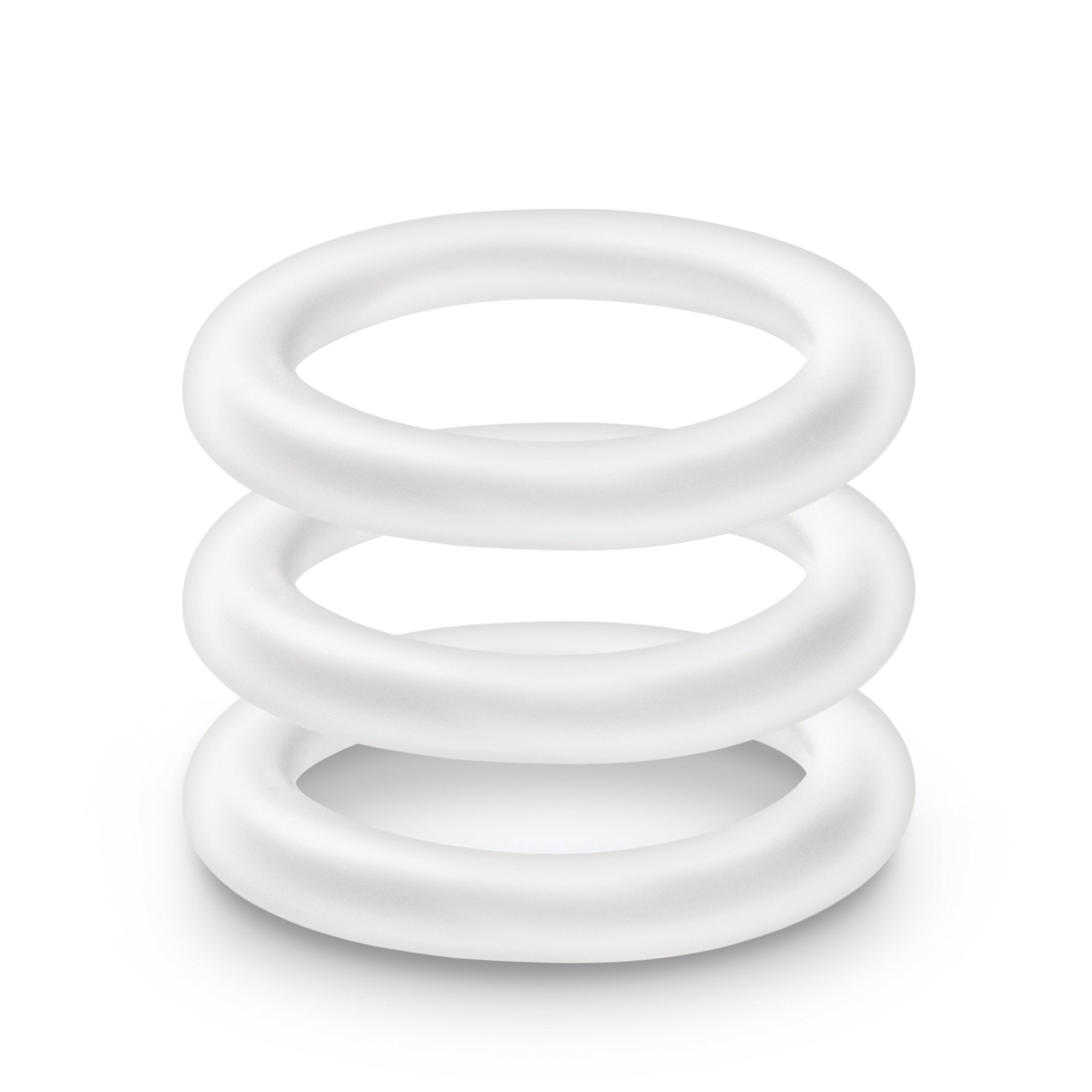 Blush Novelties VS2 Glow-in-the-Dark Silicone Cock Rings Set – 3 Pack, 1.25" Diameter – Erection Enhancing C-Rings for Men & Couples