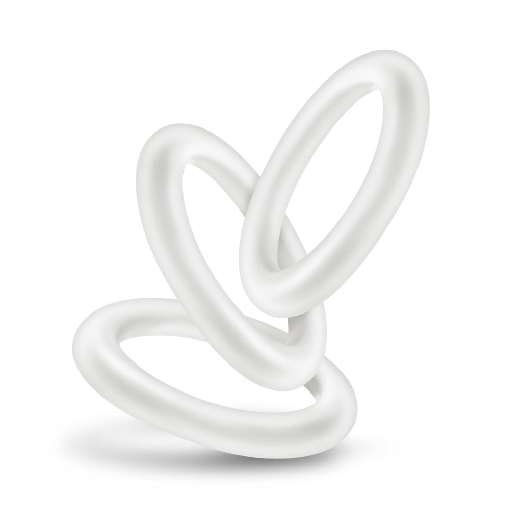 Blush Novelties VS2 Glow-in-the-Dark Silicone Cock Rings Set – 3 Pack, 1.25" Diameter – Erection Enhancing C-Rings for Men & Couples