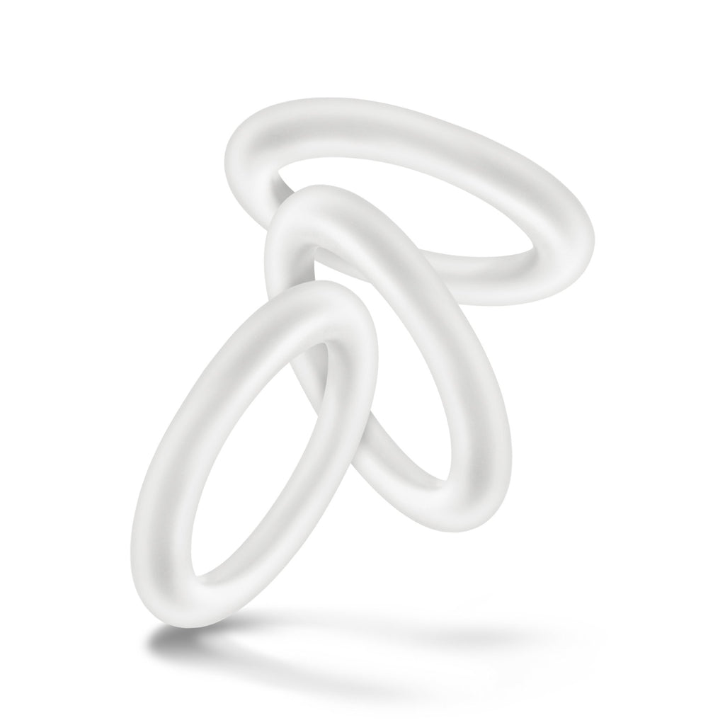 Blush Novelties VS2 Glow-in-the-Dark Silicone Cock Rings Set – 3 Pack, 1.25" Diameter – Erection Enhancing C-Rings for Men & Couples