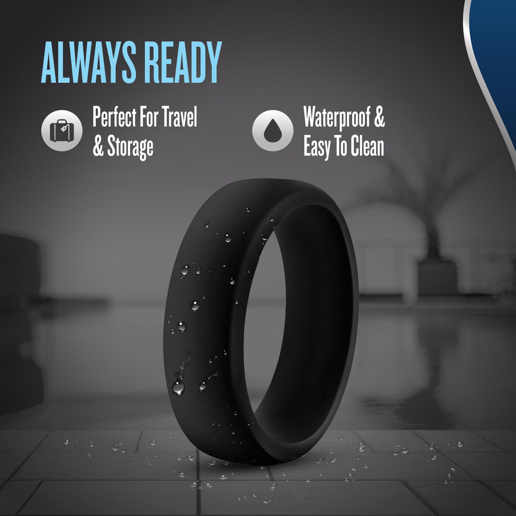 Blush Performance Puria Pro Silicone Cock Ring – 1.5" Wide for Girth & Firmer Erections – Black