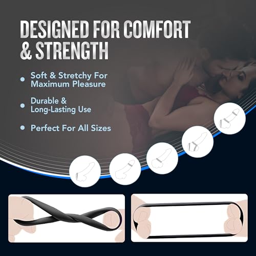 Blush Performance VS2 3-Pack Small Penis Rings – 1.25" Wide Platinum Cured Silicone Cock Rings for Harder Erections