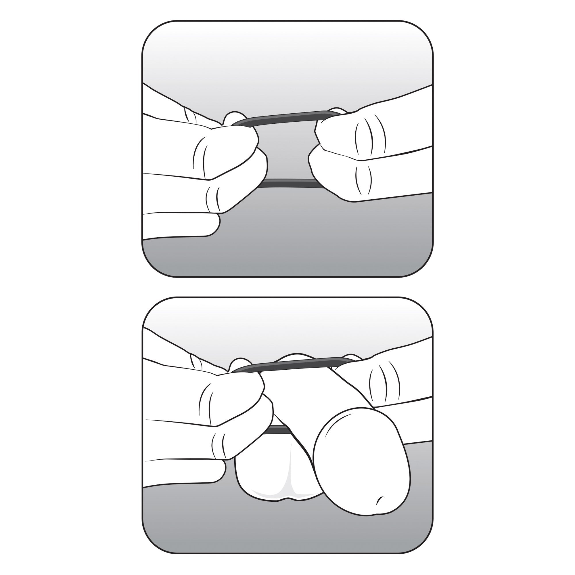 Blush Performance VS4 Cock Rings Set - 3 Sizes (1.25", 1.75", 2") - Soft Silicone Penis Rings - Black