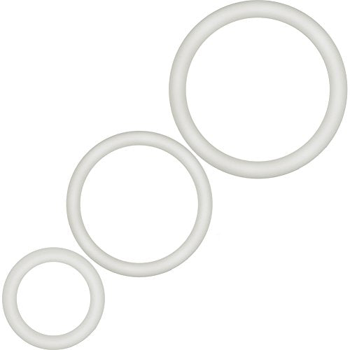 Blush Performance VS4 Glow in the Dark Cock Ring Set - 3 Sizes Silicone Penis Rings for Harder Erections