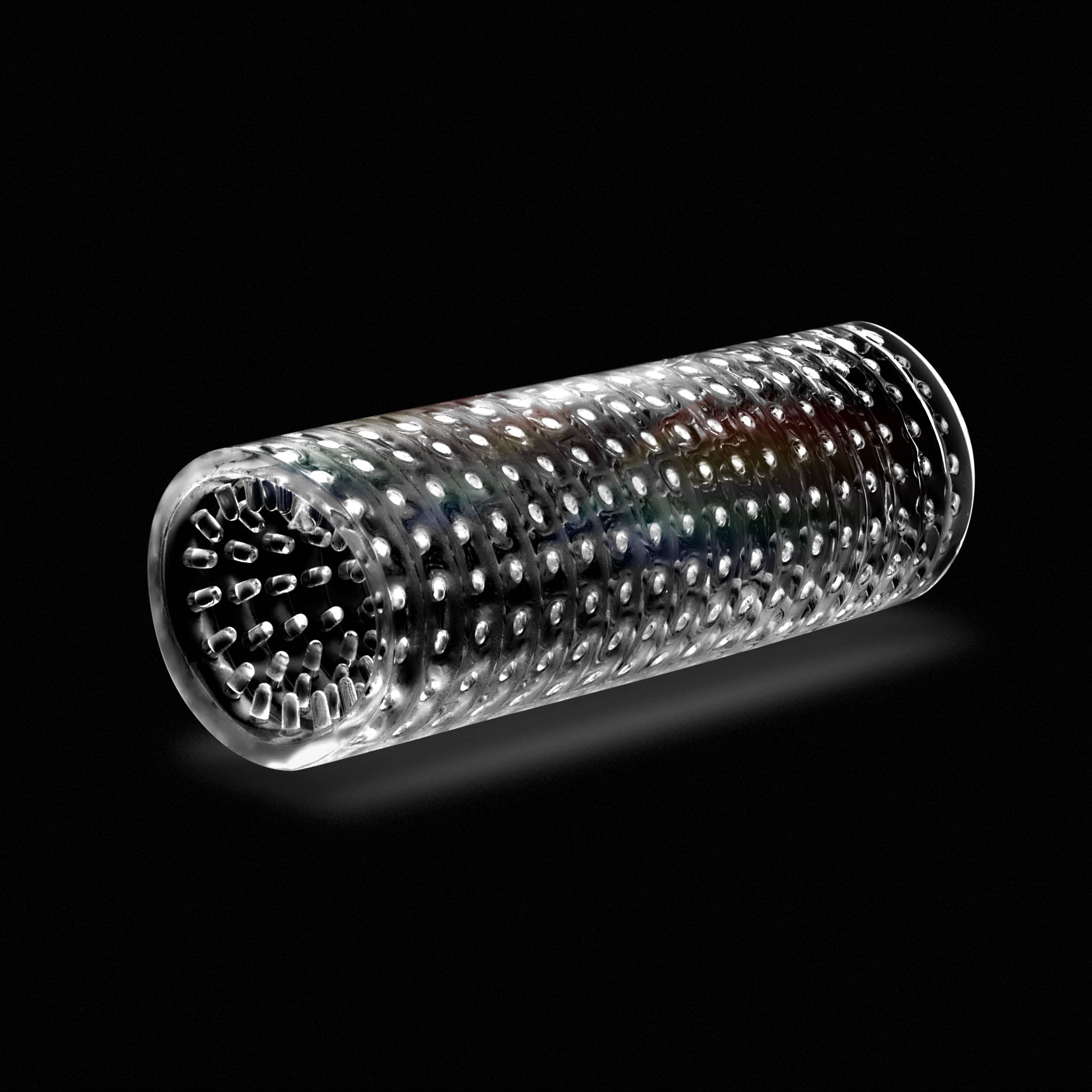 Blush Rize Strokez Clear TPE Male Masturbator Sleeve – Open-Ended with Stimulating Ticklers