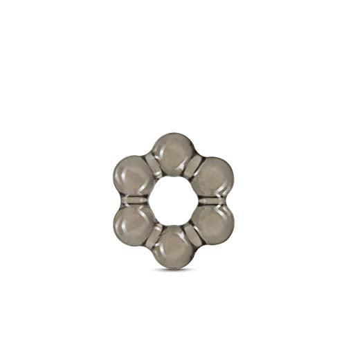 Blush Stay Hard Thick Beaded Black Penis Ring - Body-Safe TPE Cock Ring for Harder Erections & Stamina